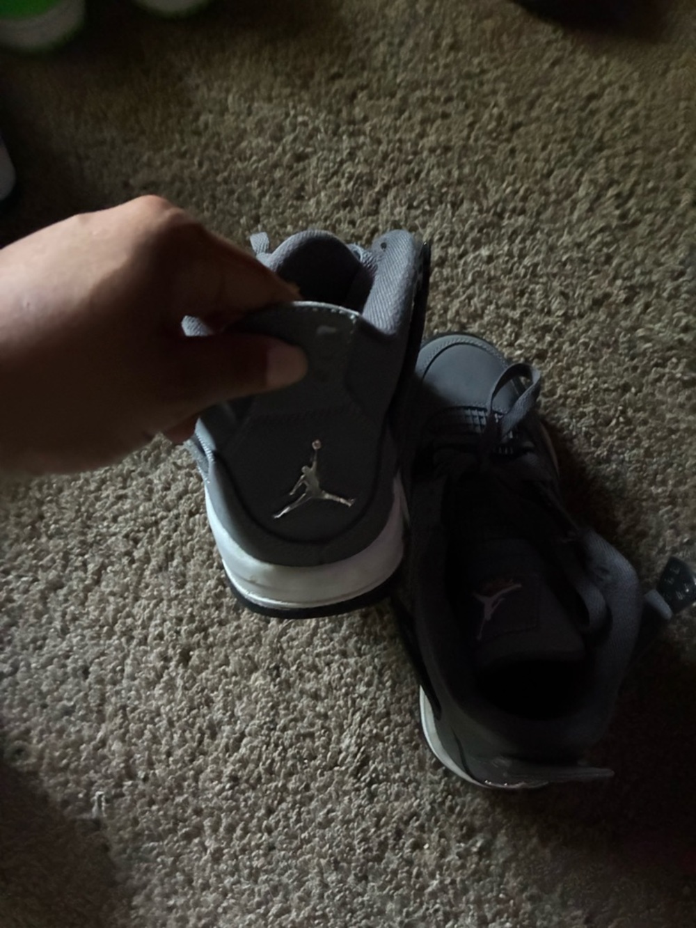 Jordan Kids Gray and White Casual Sneakers